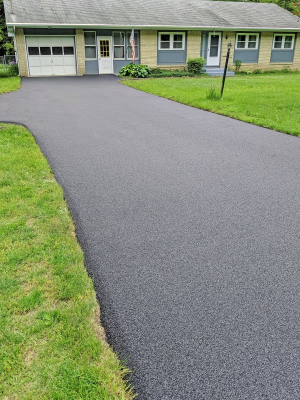 Paved Driveway with Clear Markings